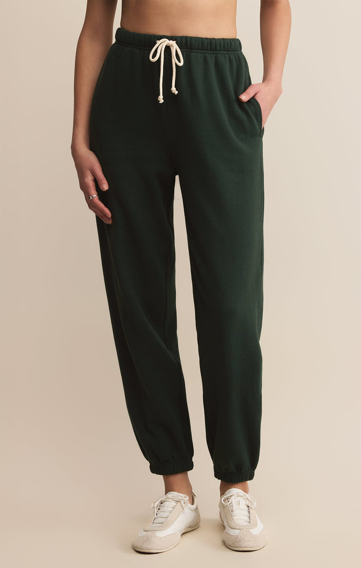 Women's dark green sweatpants
