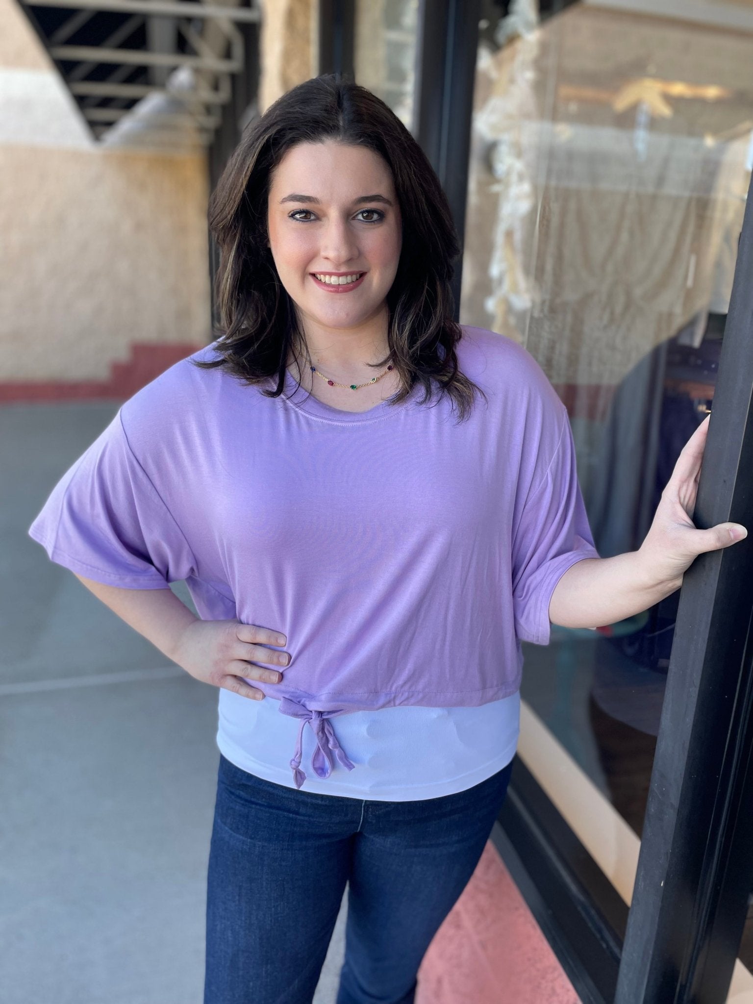 Tie Bottom Tshirt - Mainstream Boutique