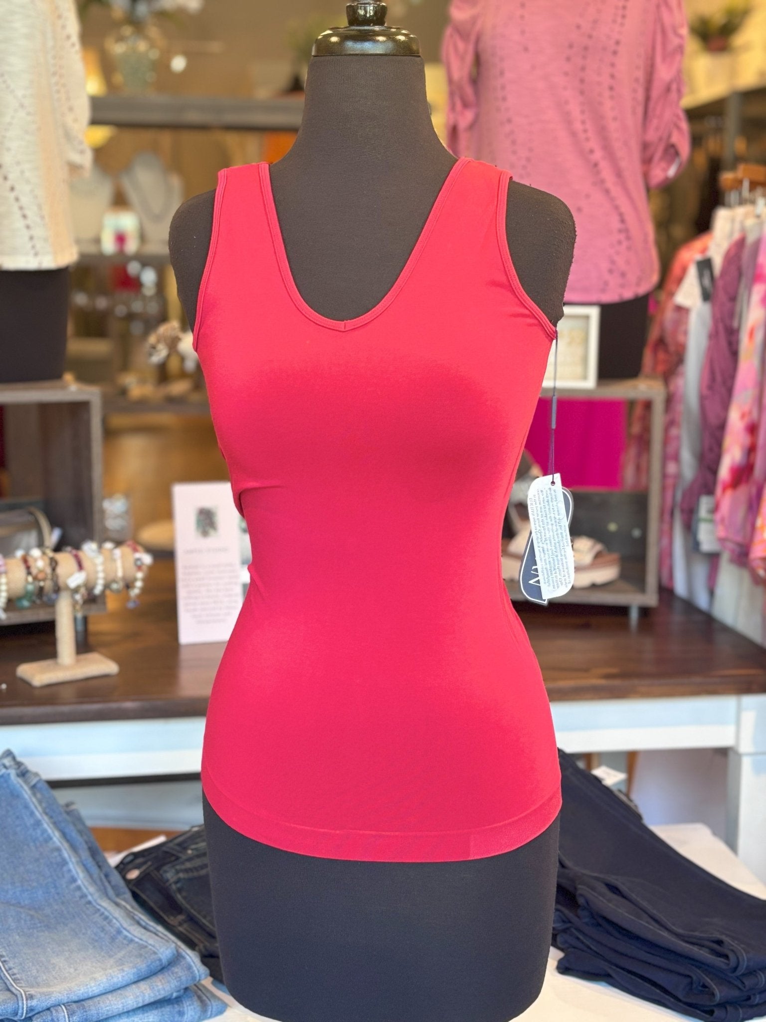 V - neck, Scoop Neck Reversible Tank - Mainstream Boutique