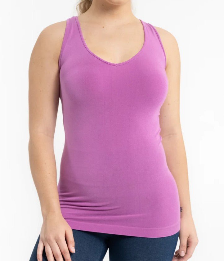 V - neck, Scoop Neck Reversible Tank - Mainstream Boutique