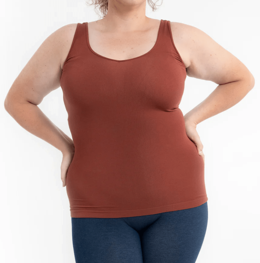 V - neck, Scoop Neck Reversible Tank - Mainstream Boutique