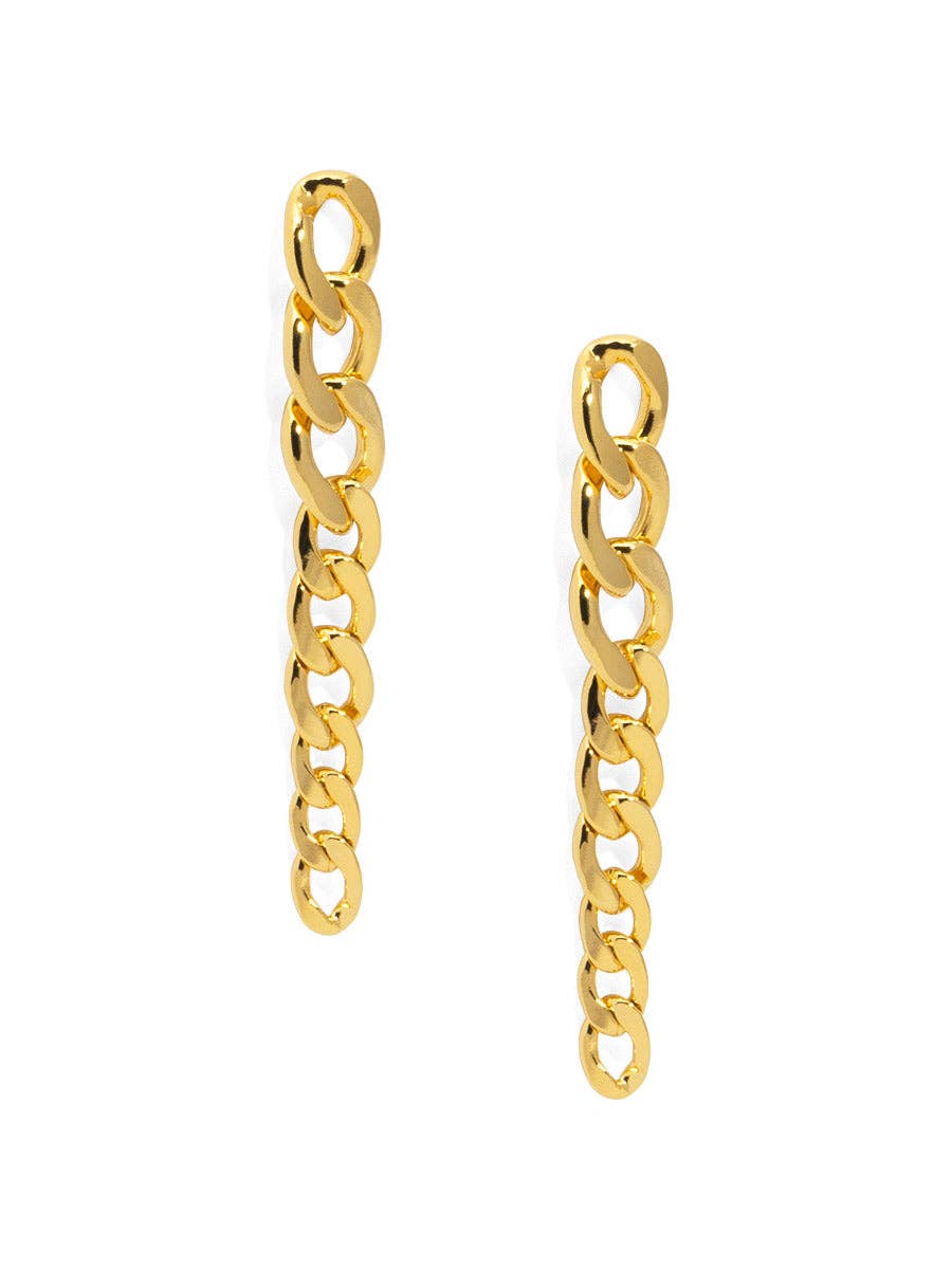 Curb Chain Drop Earring - Mainstream Boutique