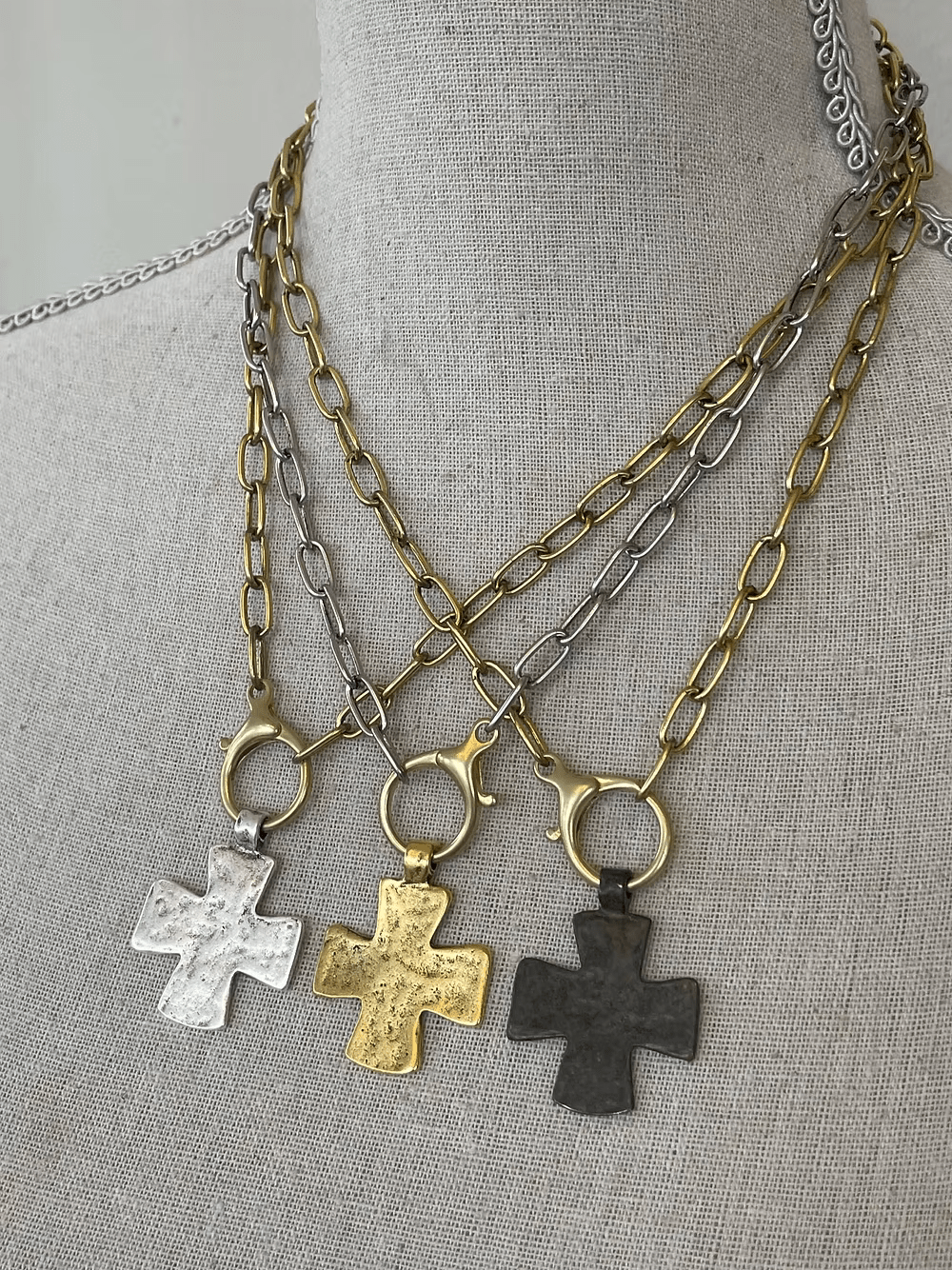 Hammered Cross - Mainstream Boutique