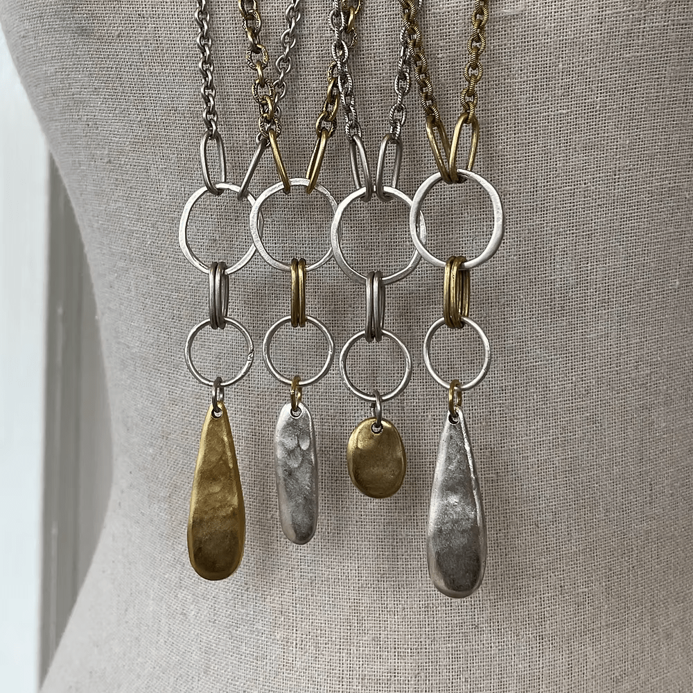 Silver Circle Stack Necklace - Mainstream Boutique