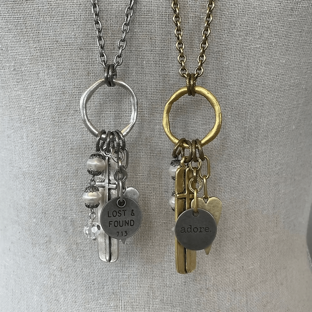 Cross & Heart Cluster Necklace - Mainstream Boutique