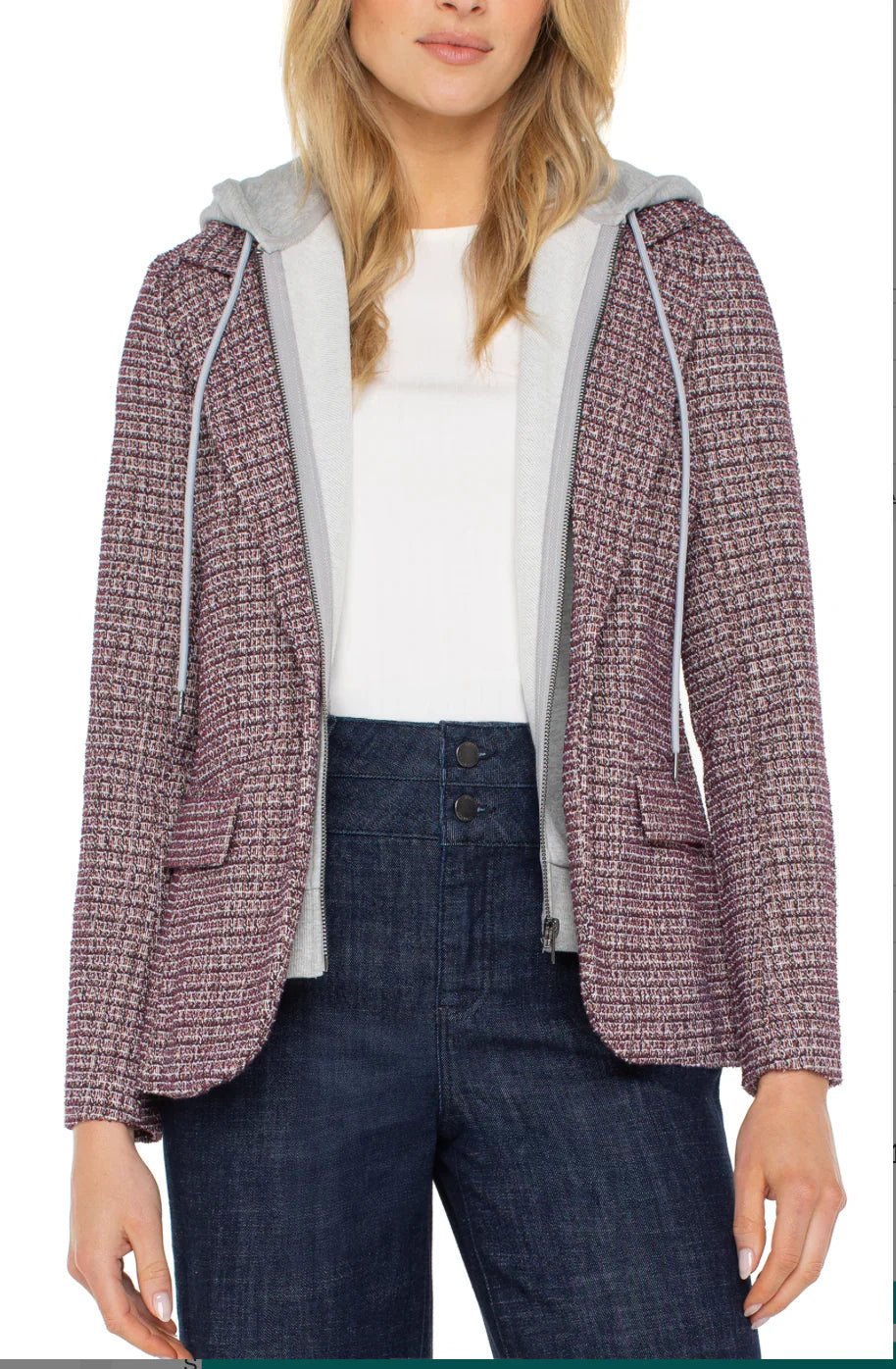 Liverpool Boyfriend Blazer With Removable Hood - Mainstream Boutique