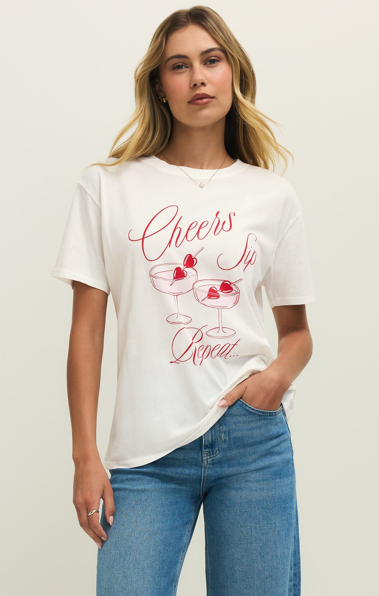 Cheers Boyfriend Tee - Mainstream Boutique