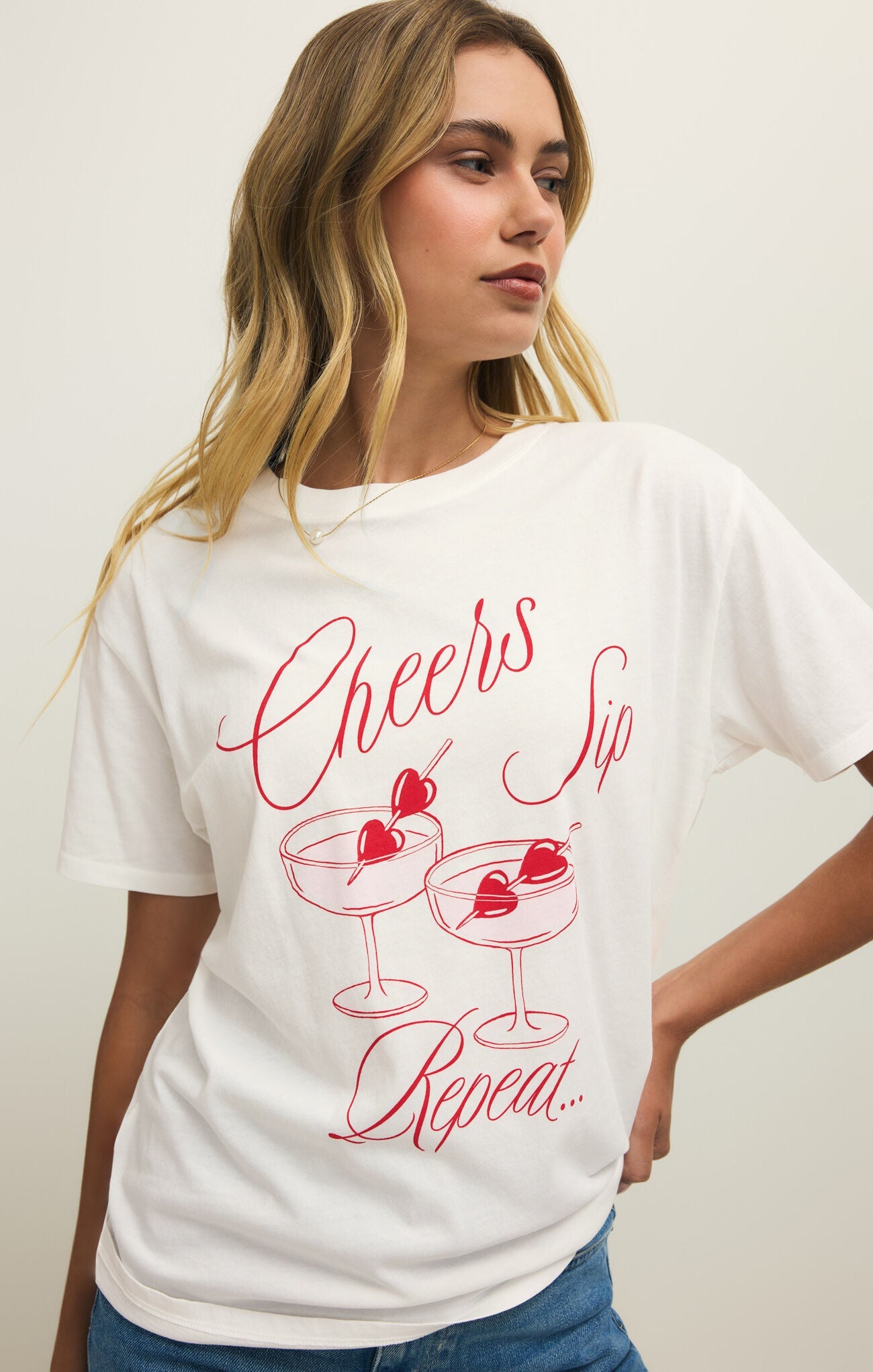 Cheers Boyfriend Tee - Mainstream Boutique