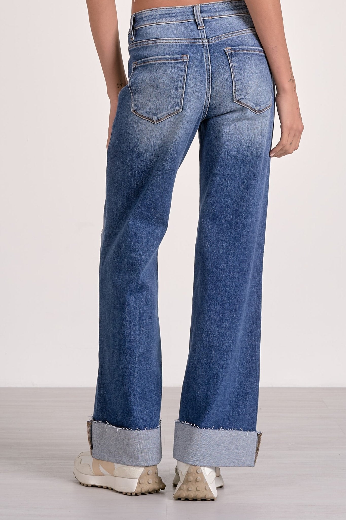 Cuffed Bottom Jeans - Mainstream Boutique