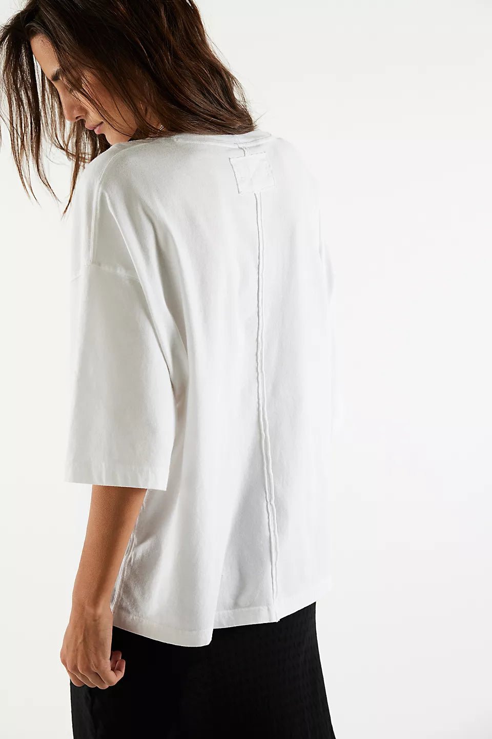 Free People Perfect Oversized Tee - White - Mainstream Boutique