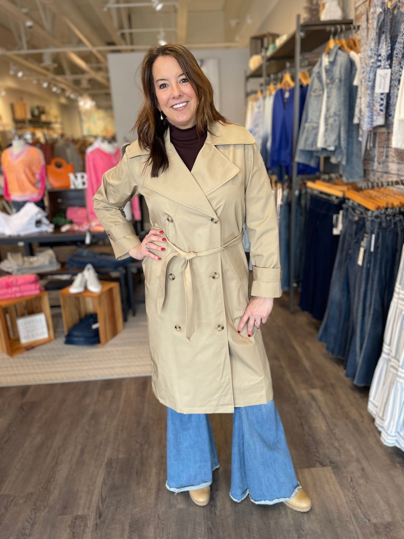 Longline Trench Coat - Mainstream Boutique