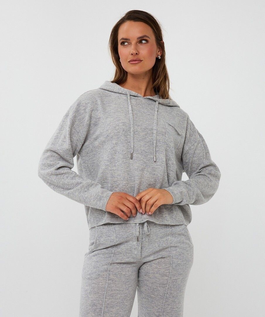 Sweater Hoodie Chest Pocket 100% Wool - Mainstream Boutique