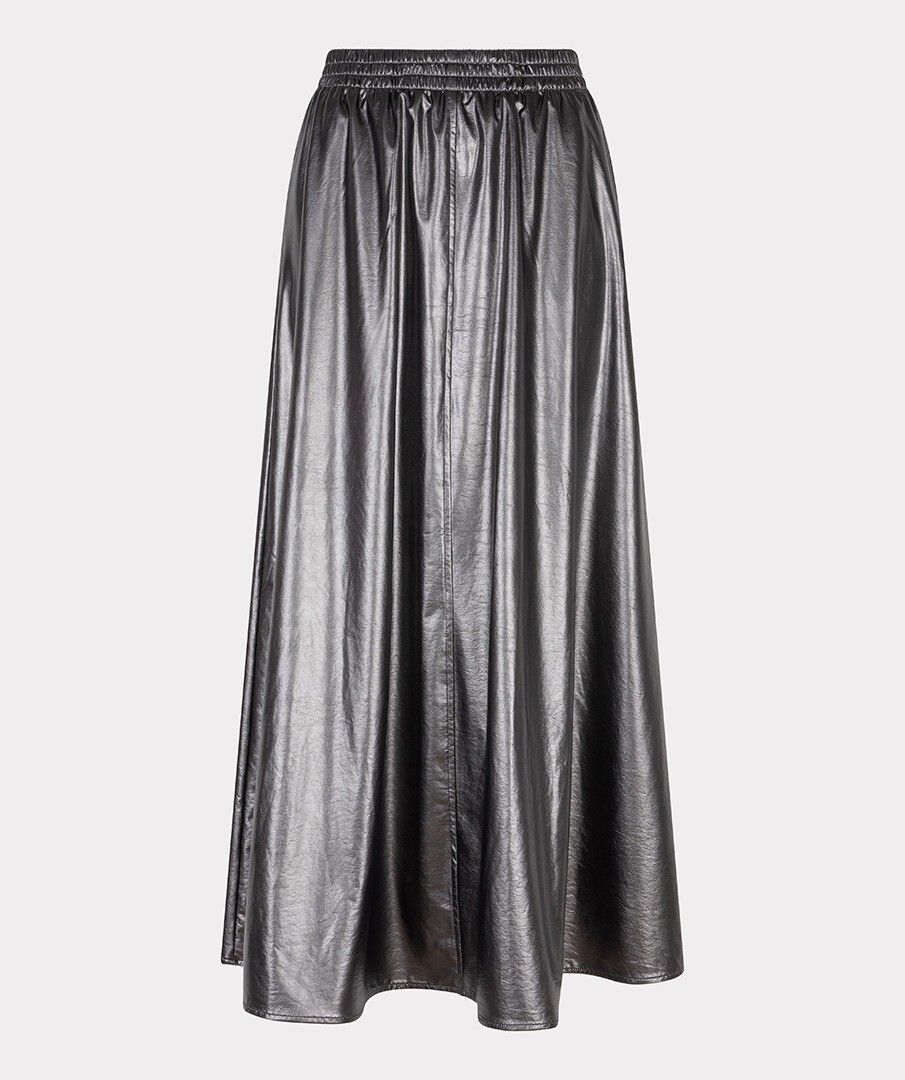 Skirt Long Metallic PU - Mainstream Boutique