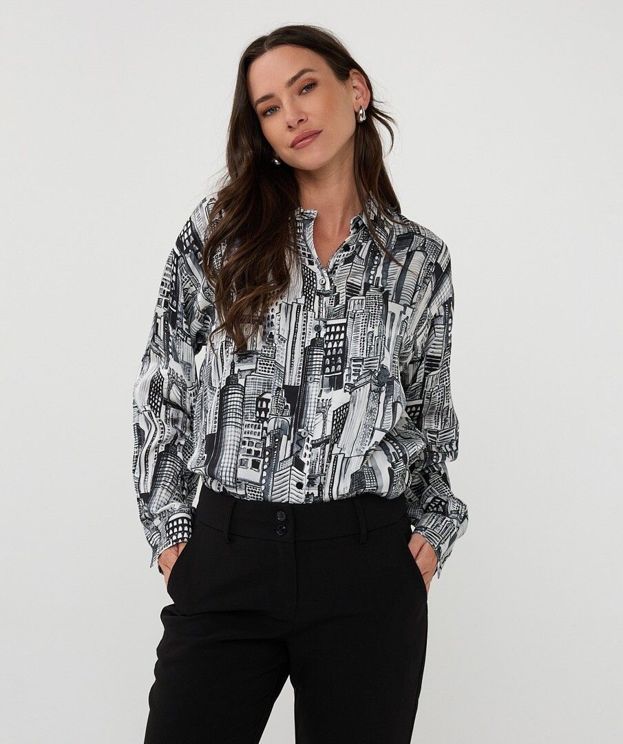 Blouse City Print - Mainstream Boutique