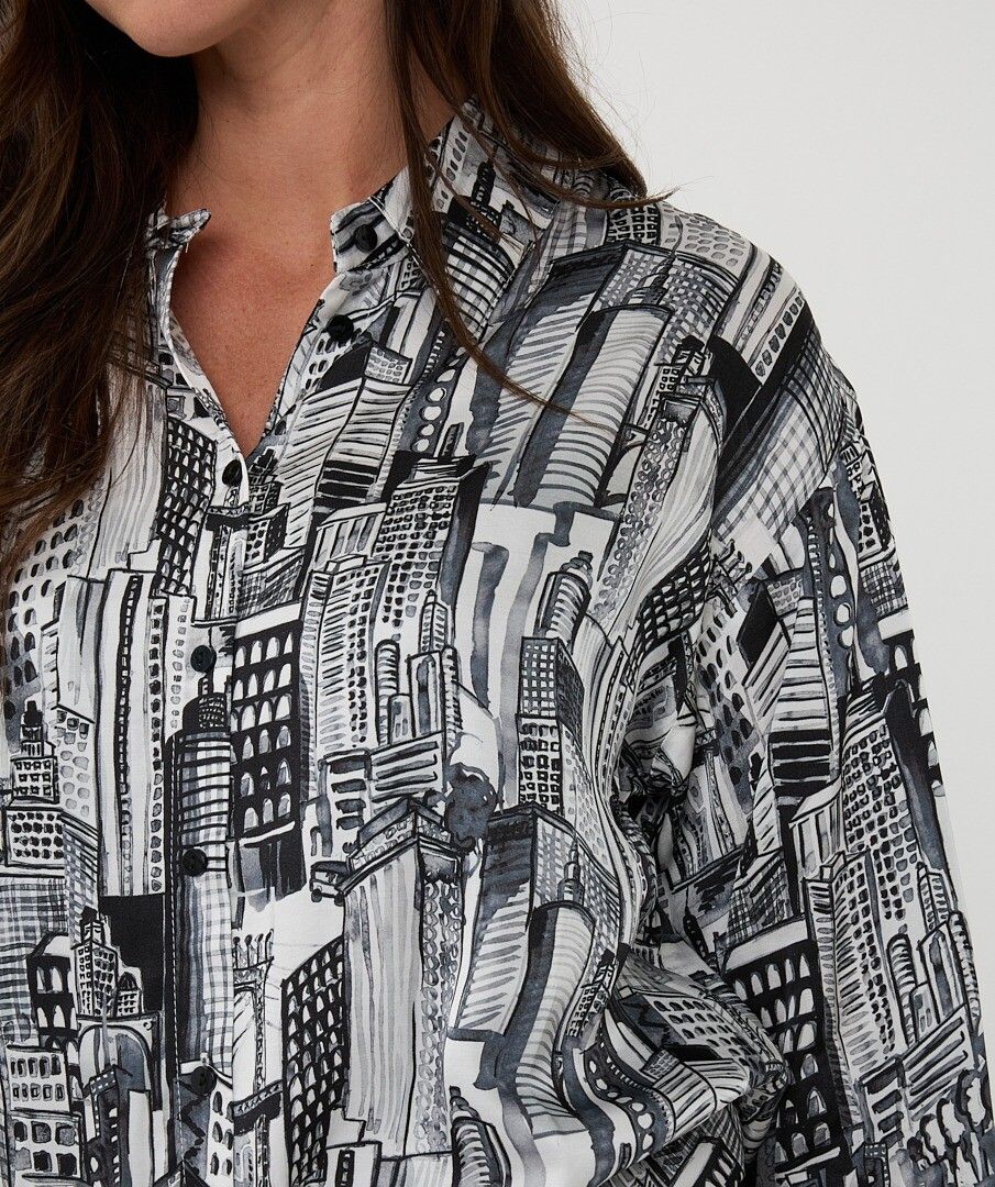 Blouse City Print - Mainstream Boutique