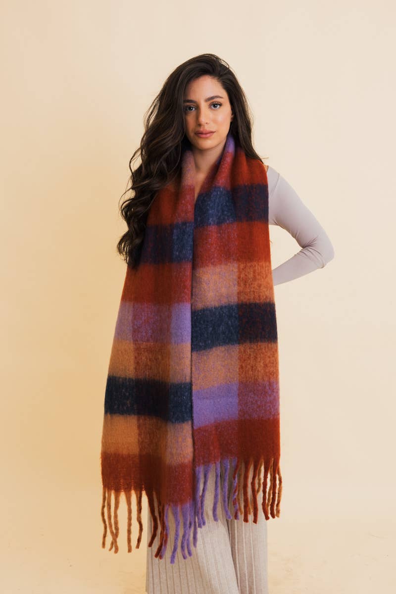 Cozy Breeze Oversized Fringe Scarf - Fall & Winter Essential - Mainstream Boutique
