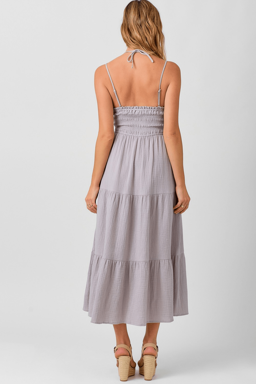 Embroidered Tiered Dress - Mainstream Boutique