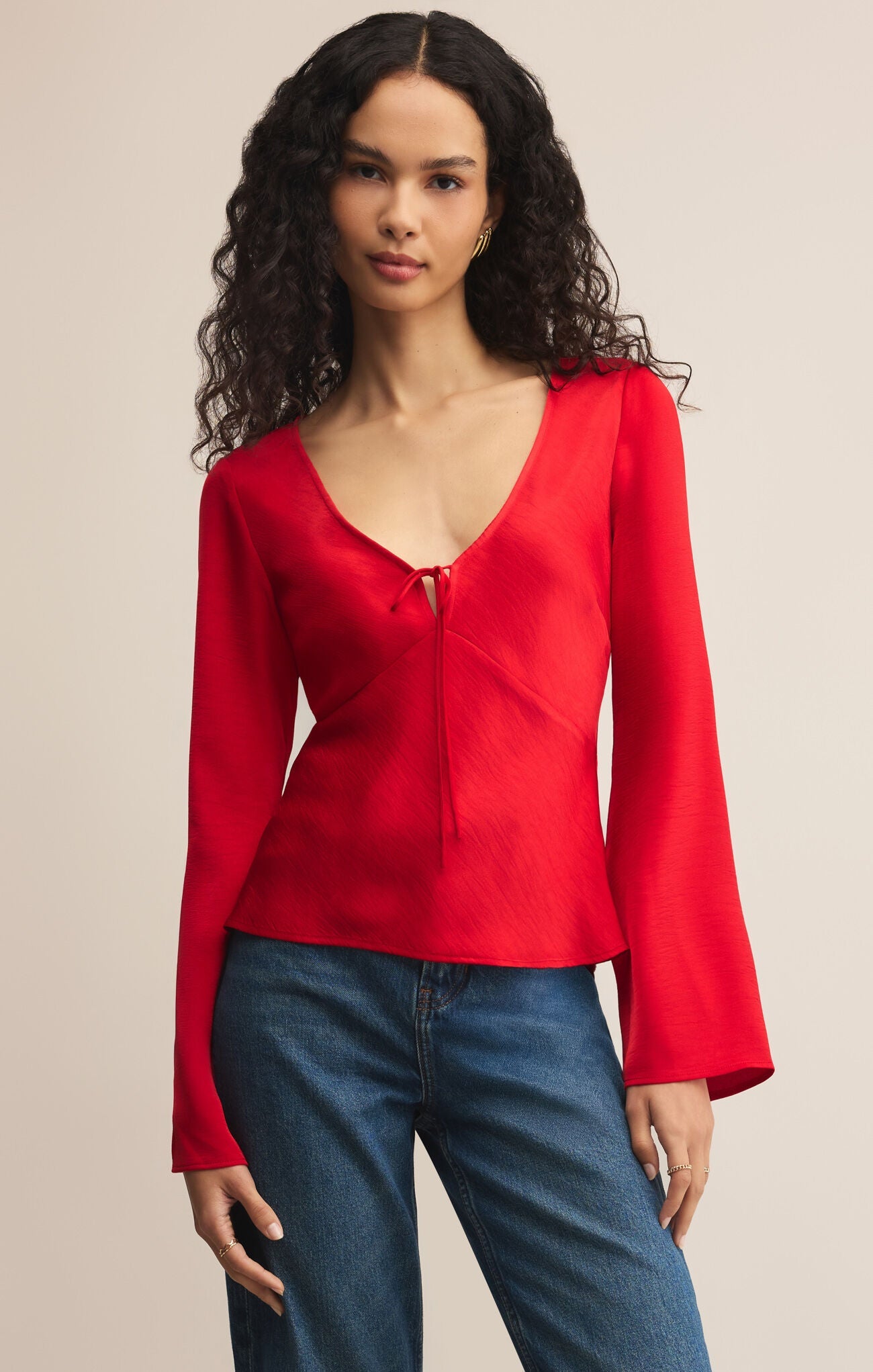 Illara Tie Front Blouse - Mainstream Boutique