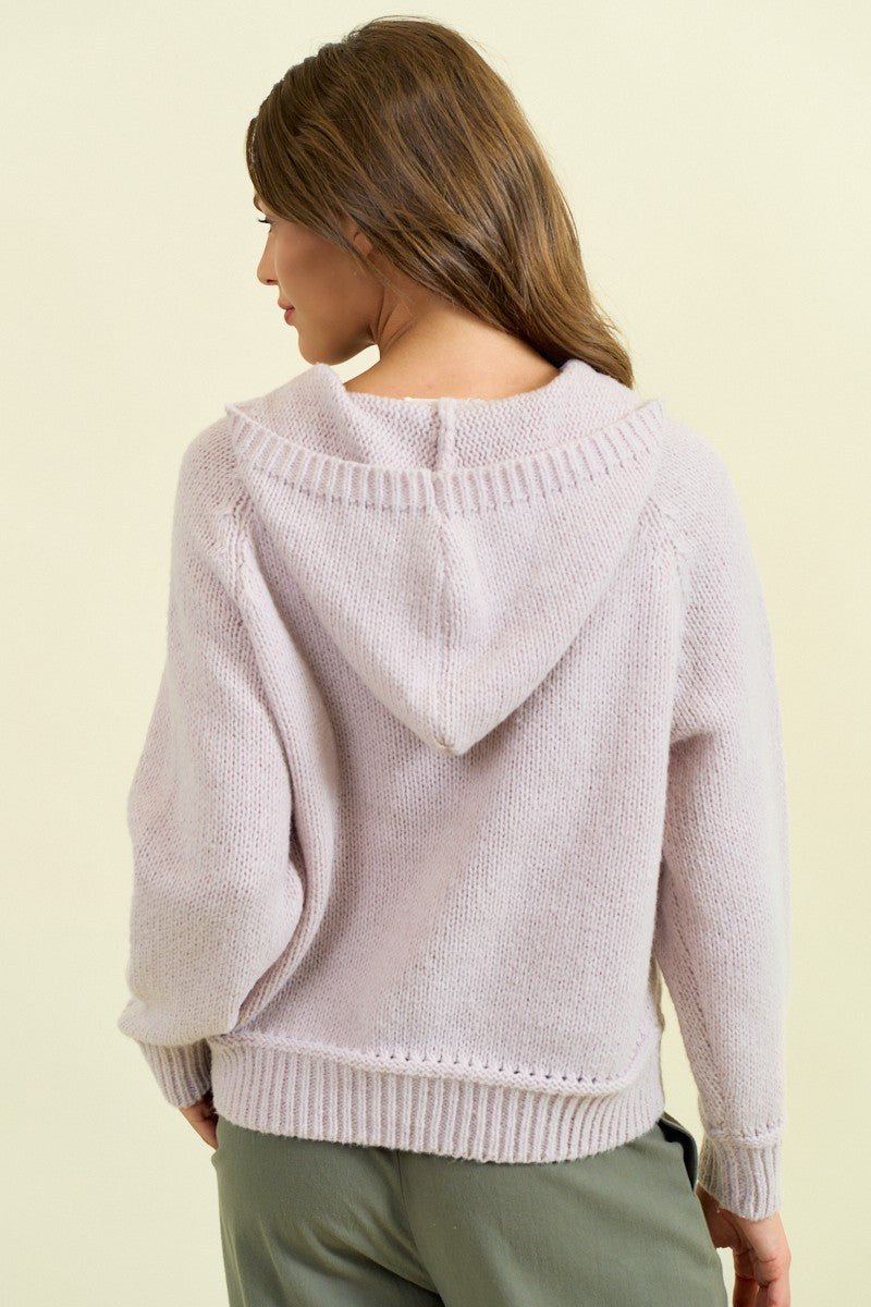 Hoodie Braided Detail Sweater - Mainstream Boutique