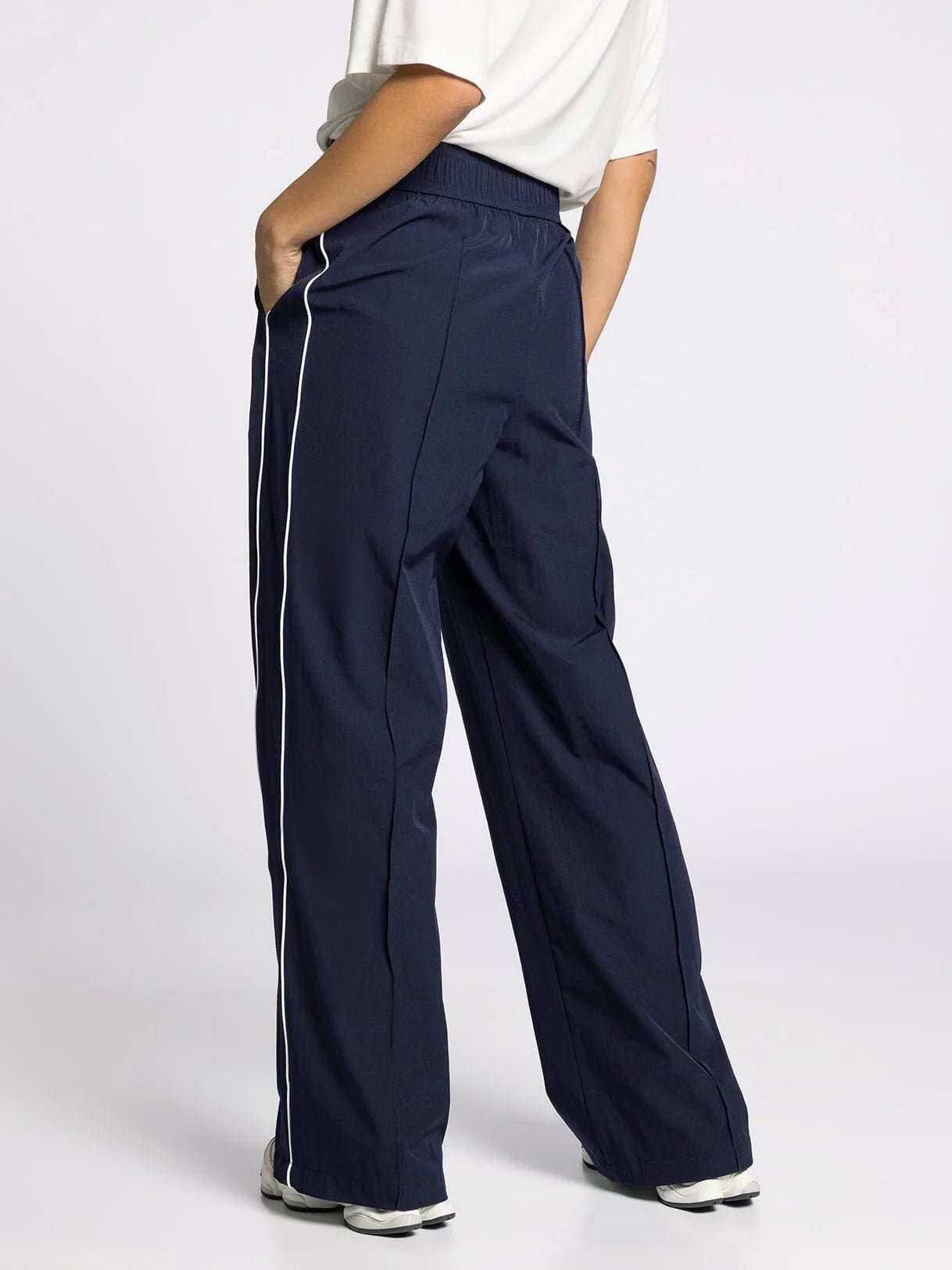 Baggy Wide Track Pant With Striping - Mainstream Boutique