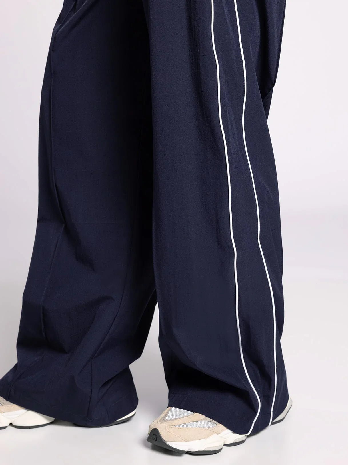 Baggy Wide Track Pant With Striping - Mainstream Boutique