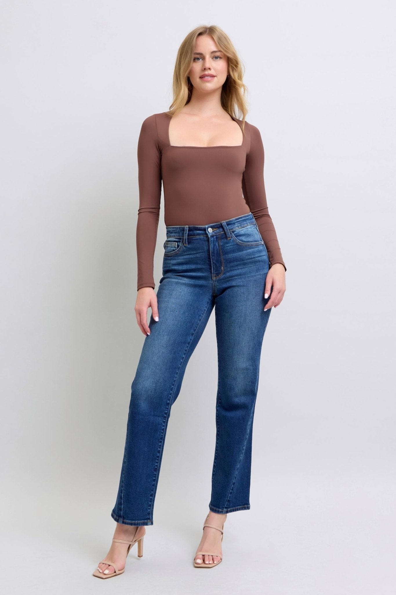 Straight Leg Jean With Side Detail - Mainstream Boutique