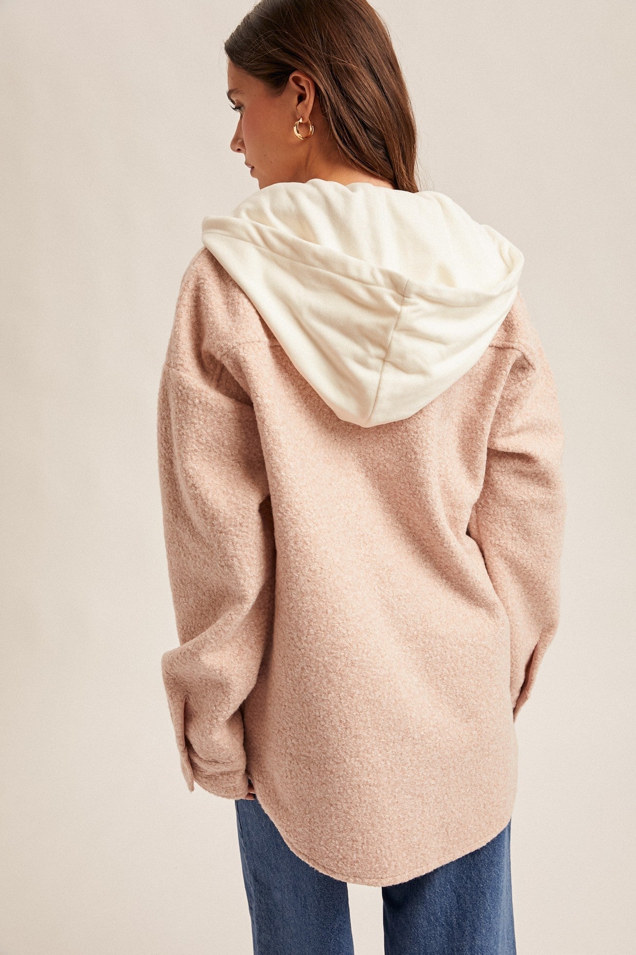 Detachable Hoodie Shacket - Mainstream Boutique