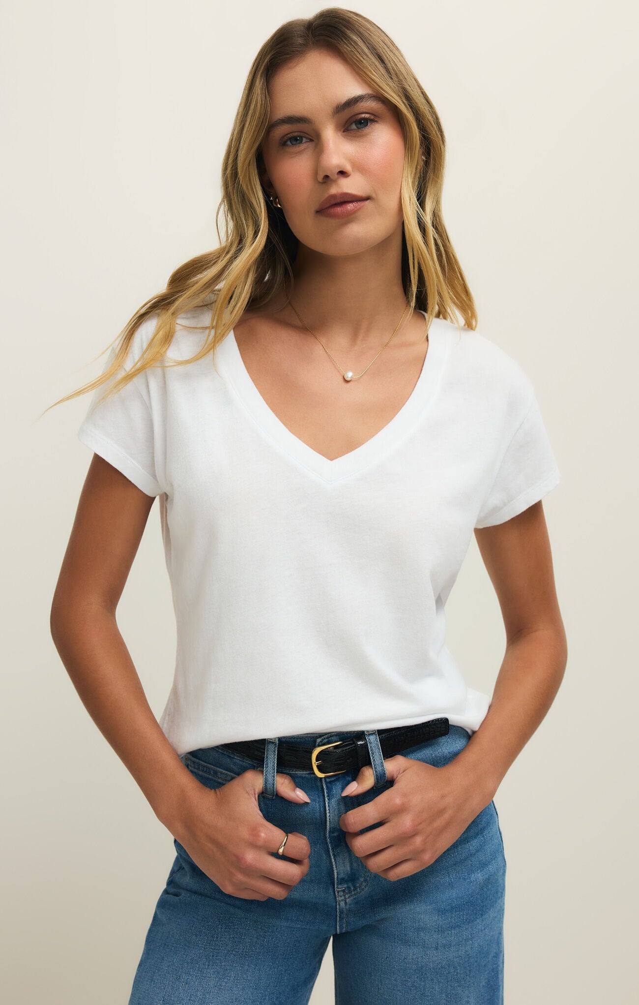 Modern V Neck Tee - Mainstream Boutique