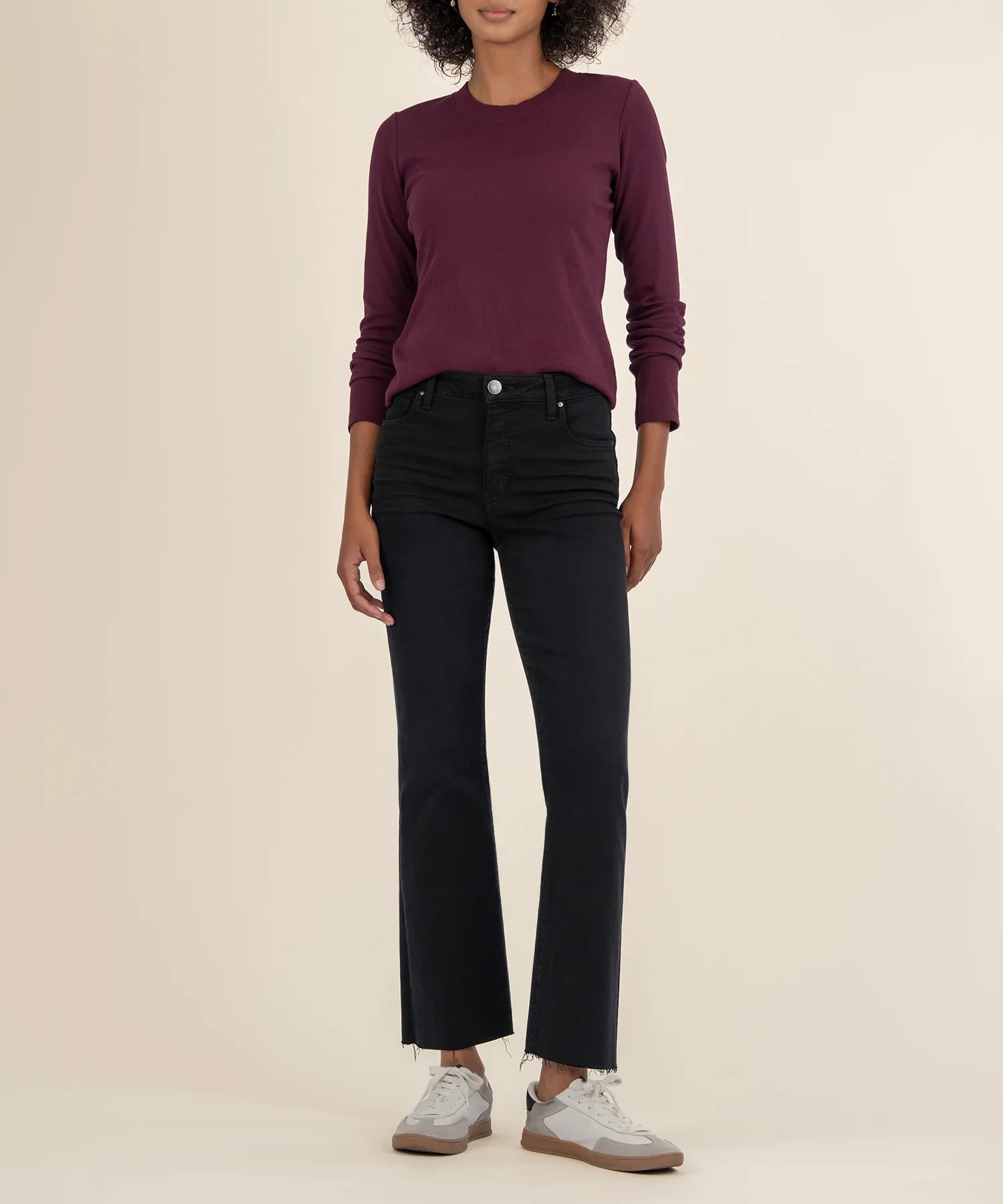 Noelie Scoop Neck Long Sleeve Top - Mainstream Boutique