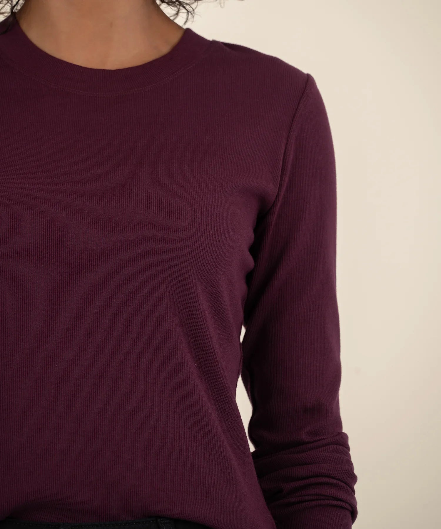 Noelie Scoop Neck Long Sleeve Top - Mainstream Boutique