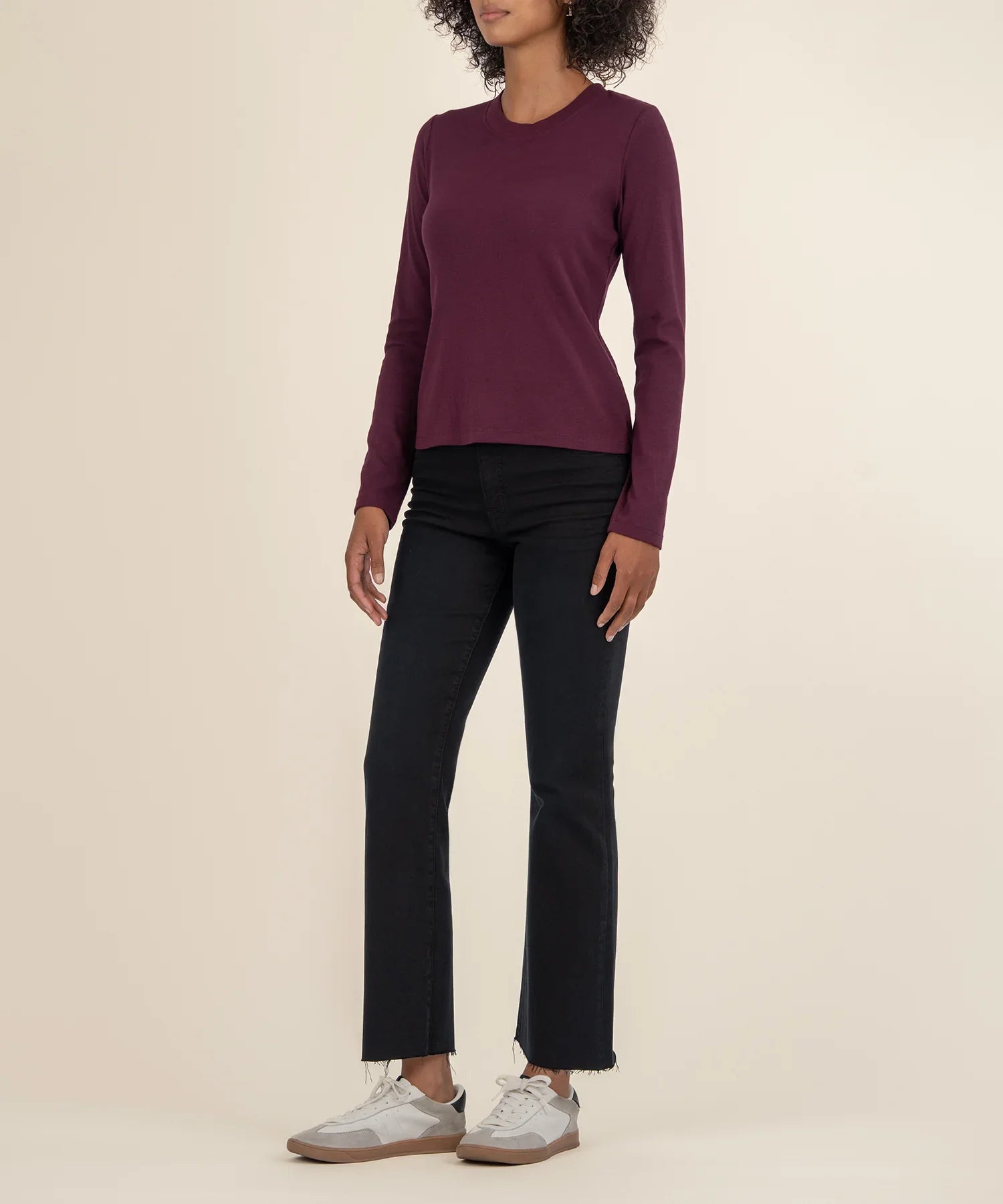 Noelie Scoop Neck Long Sleeve Top - Mainstream Boutique