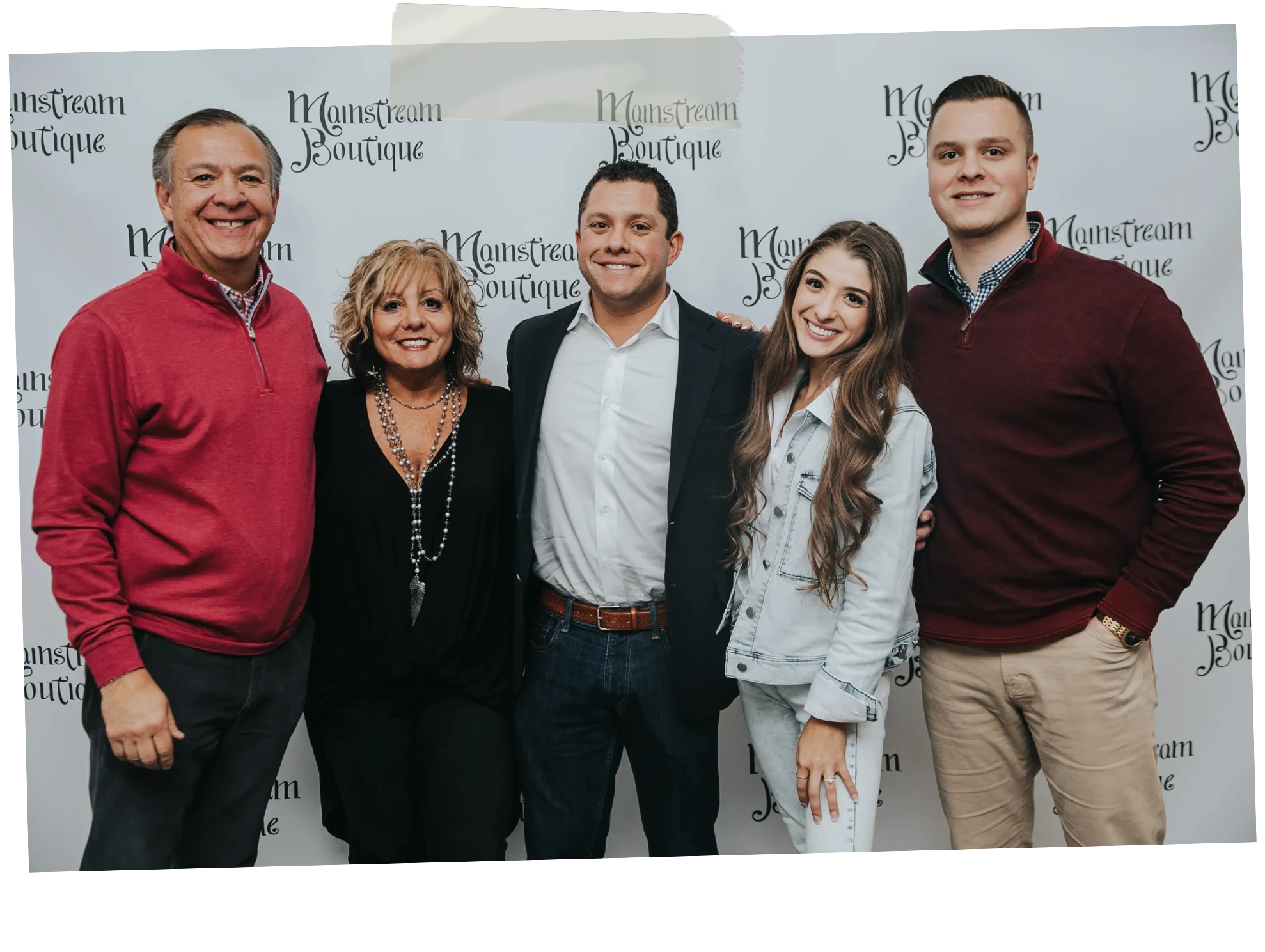 Marie and Nick DeNicola with their family at a Mainstream Boutique event