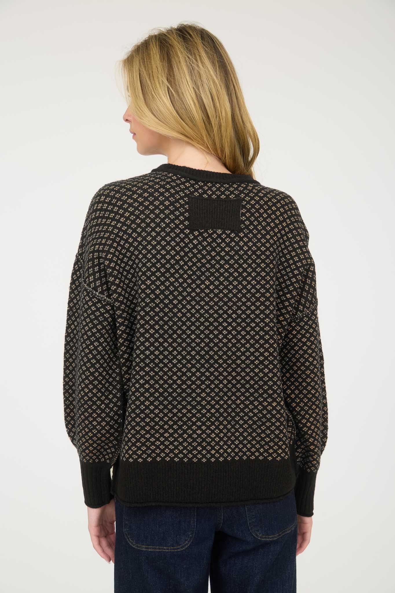 Mini Jacquard Crew Neck Sweater - Mainstream Boutique