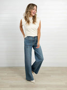 Mac And Me Porkchop Pocket Wide Leg Jean - Mainstream Boutique