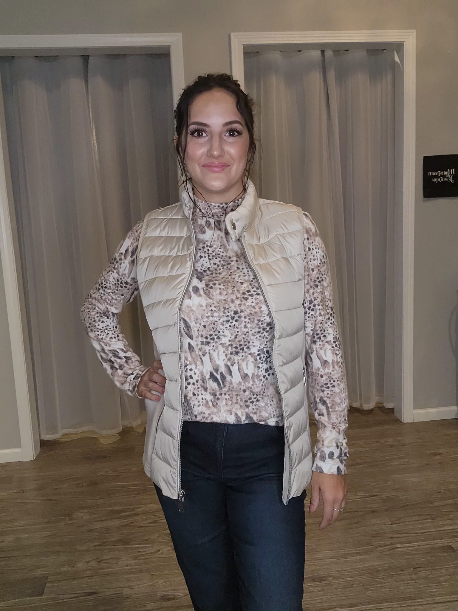 Quilted Mix Vest - Mainstream Boutique