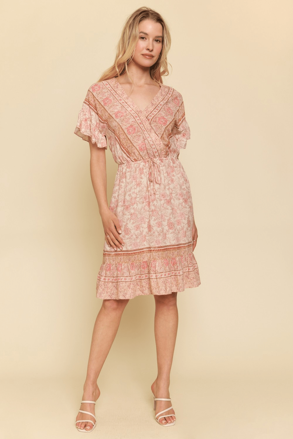 Ruffle Boarder Print Dress - Mainstream Boutique