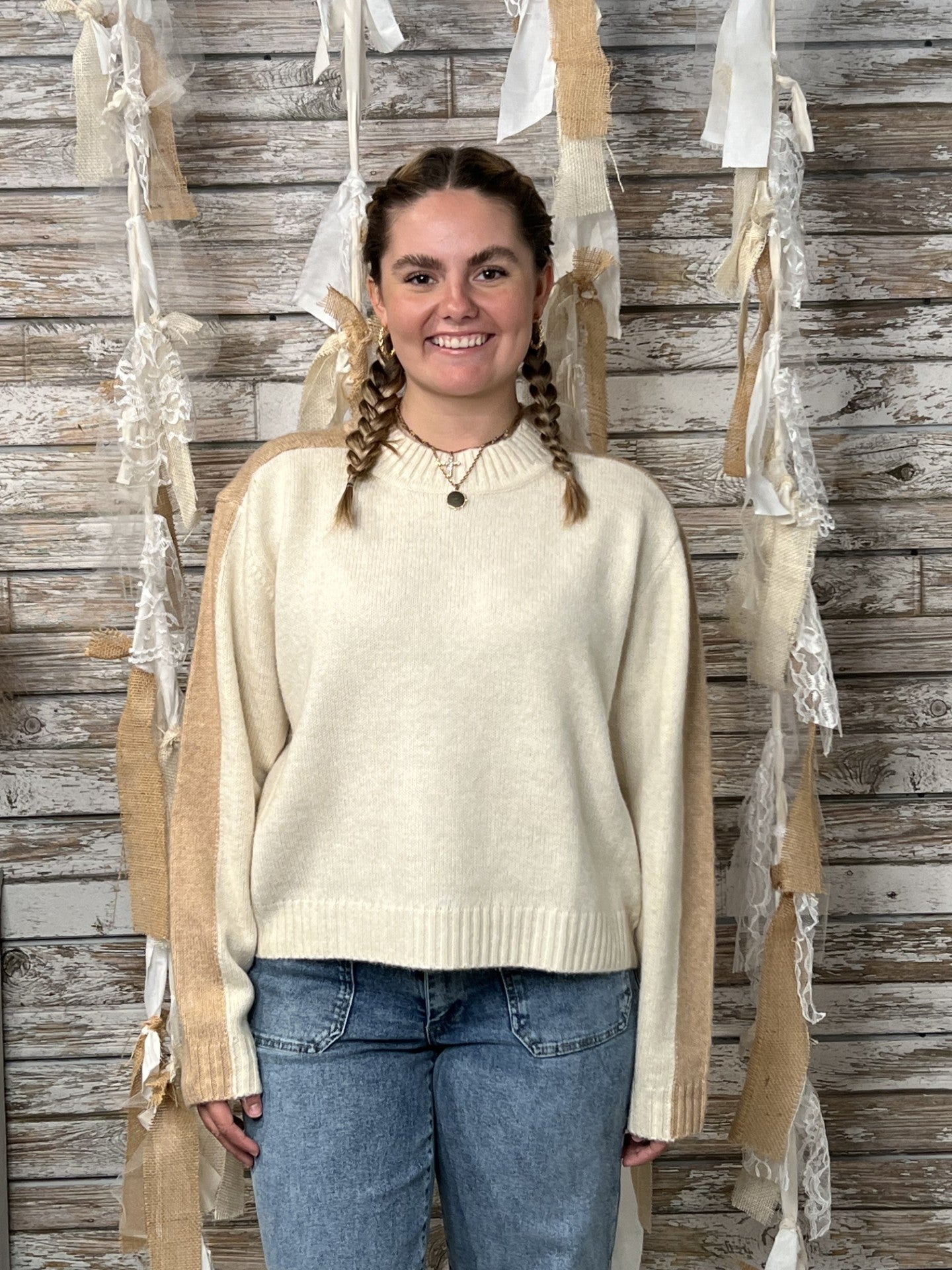 Side Line Chic Sweater - Mainstream Boutique
