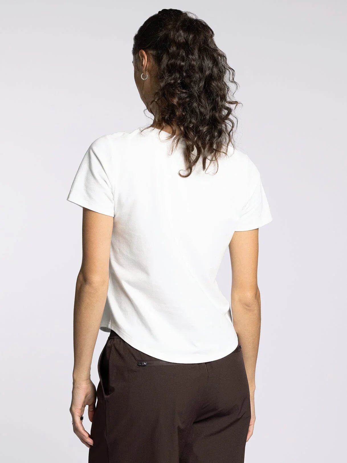 Round Neck Shirttail Hem Tee - Mainstream Boutique