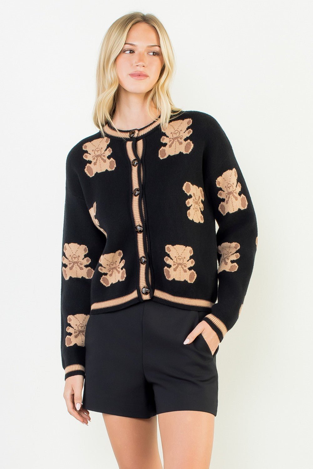 Teddy Bear Knit Cardigan - Mainstream Boutique