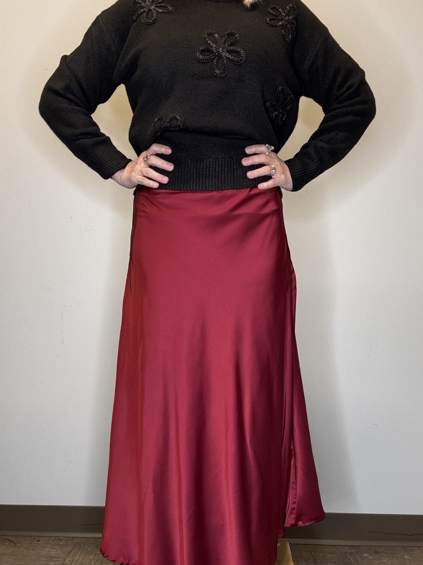 Daisy Rope 3D With Shimmer Sweater - Mainstream Boutique