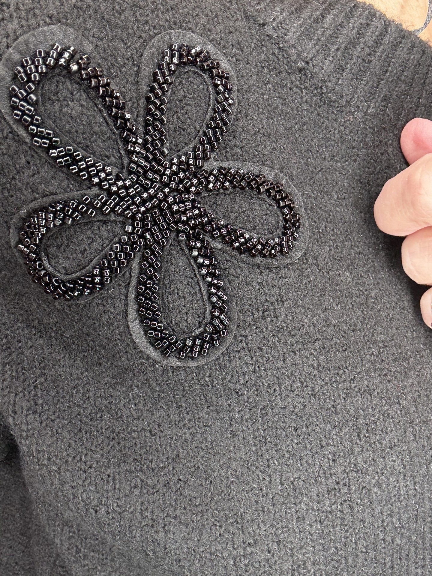 Daisy Rope 3D With Shimmer Sweater - Mainstream Boutique