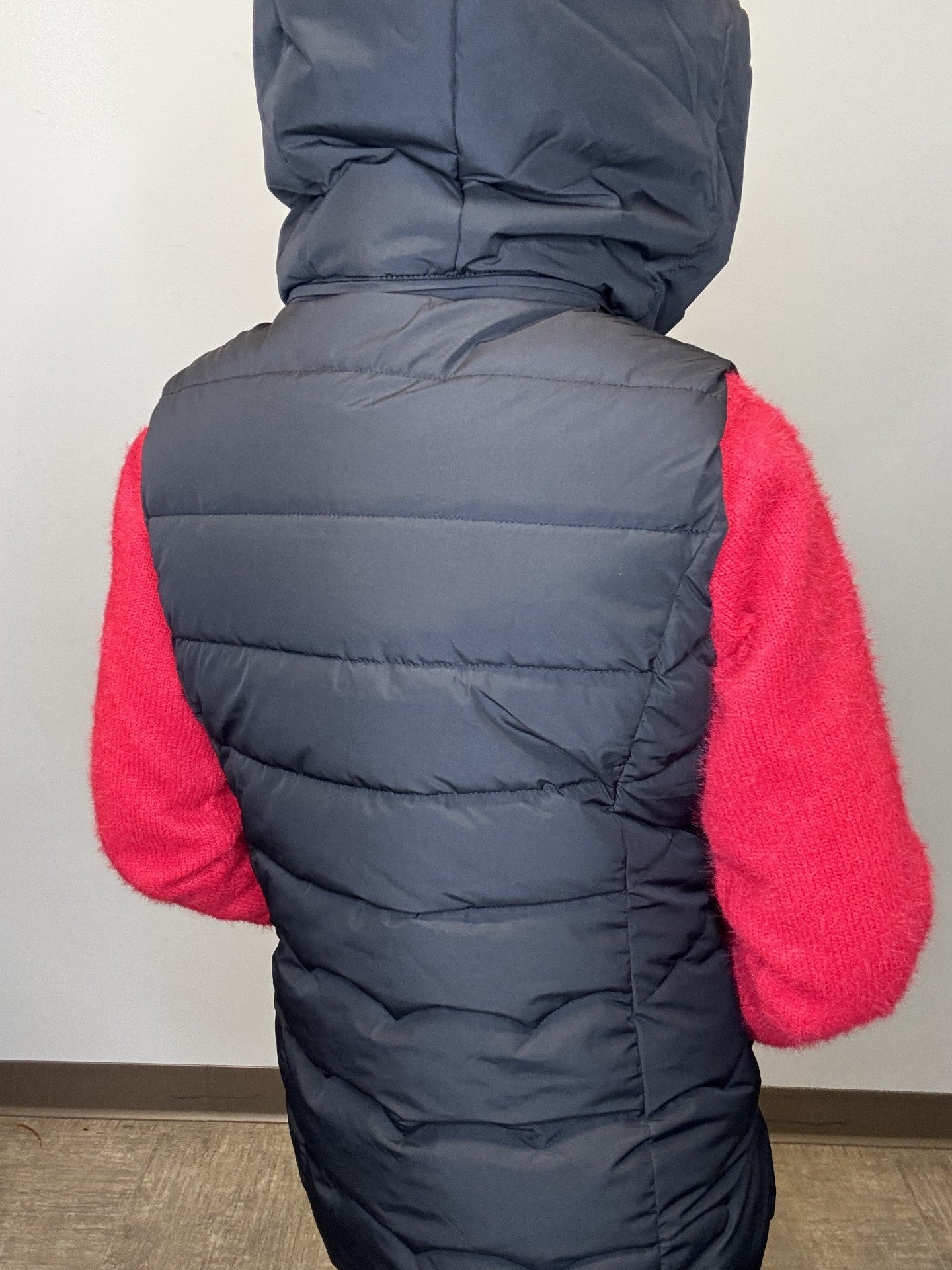 Short Hoodie Puffer Vest Detachable Hood - Mainstream Boutique