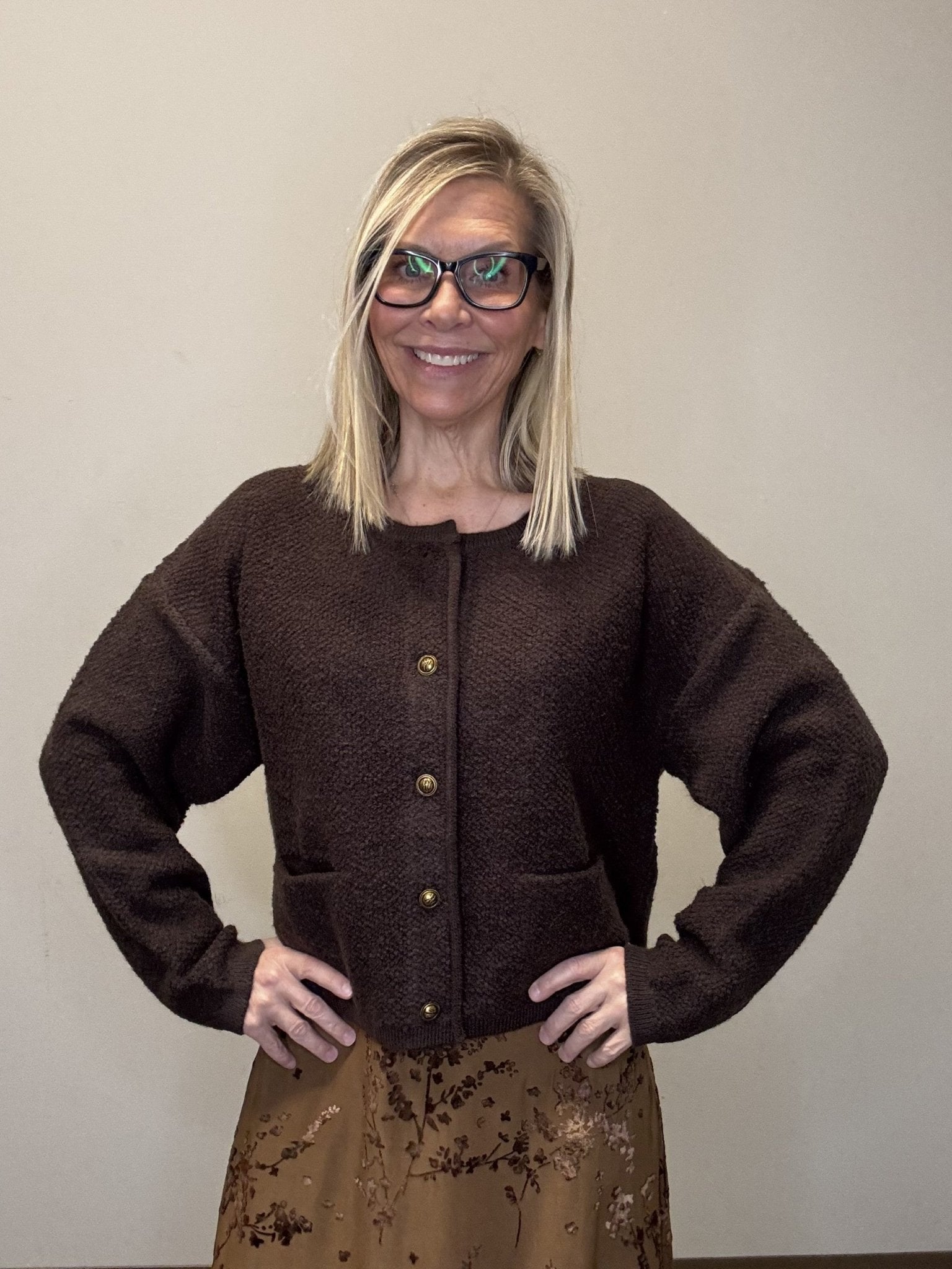 Botton Down Cardigan - Mainstream Boutique