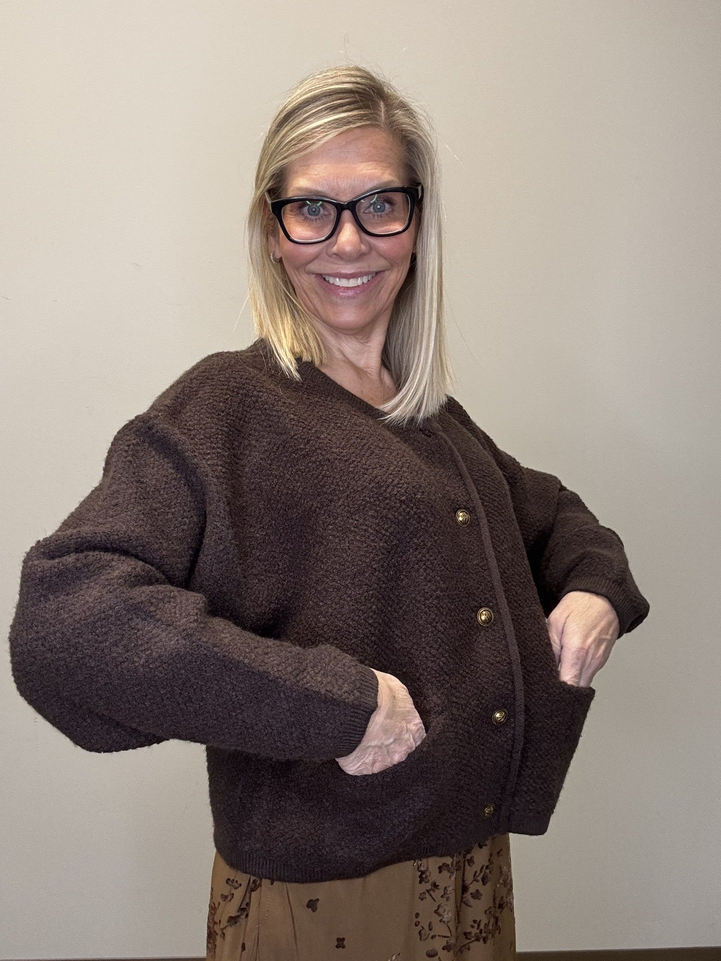 Botton Down Cardigan - Mainstream Boutique
