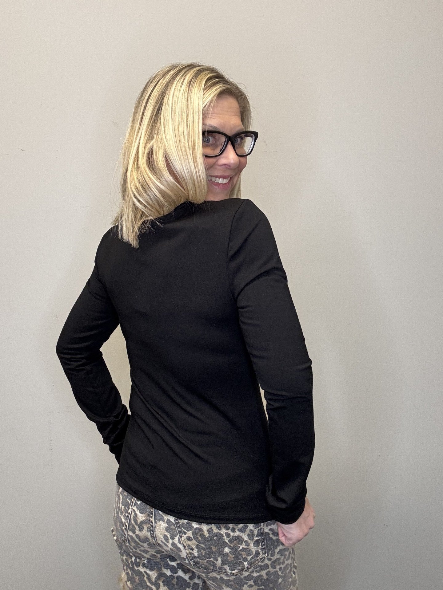 Ring Detail Long Sleeve Top - Mainstream Boutique