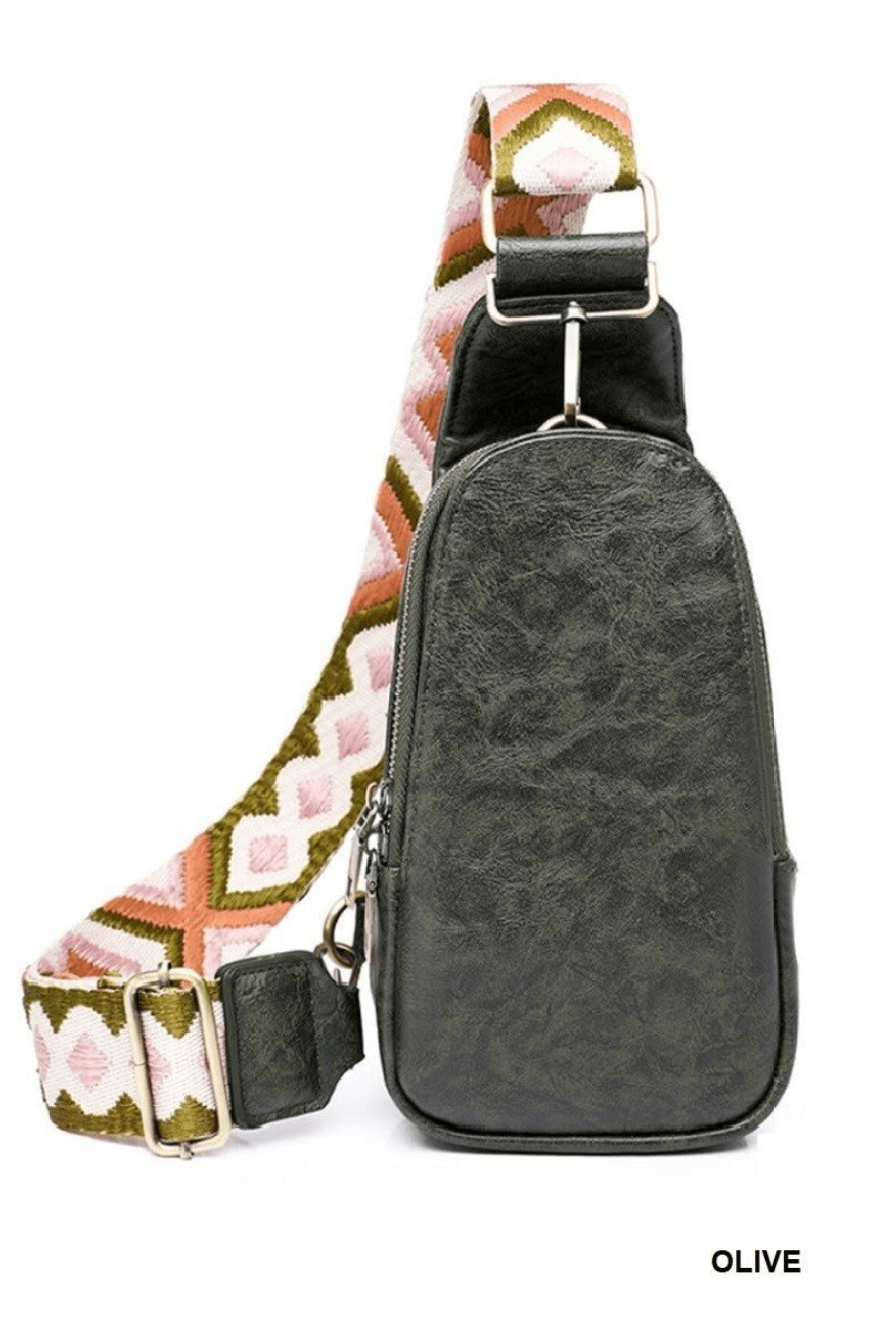 Vegan Leather Crossbody Bag - Mainstream Boutique
