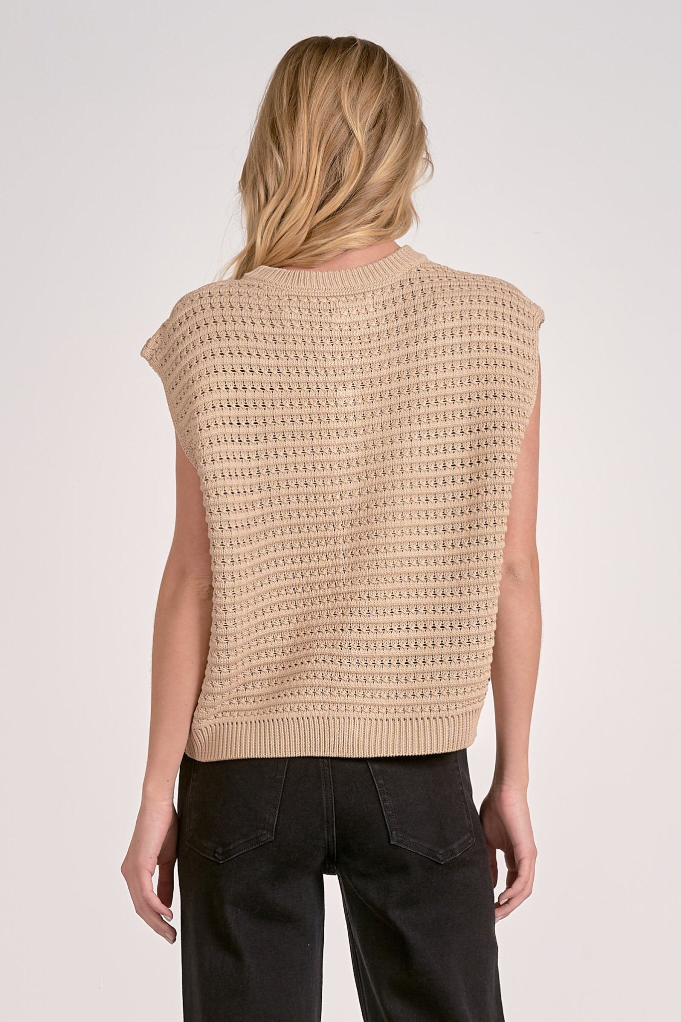 *FINAL SALE* Cap Sleeve Button Front Sweater Top - Mainstream Boutique