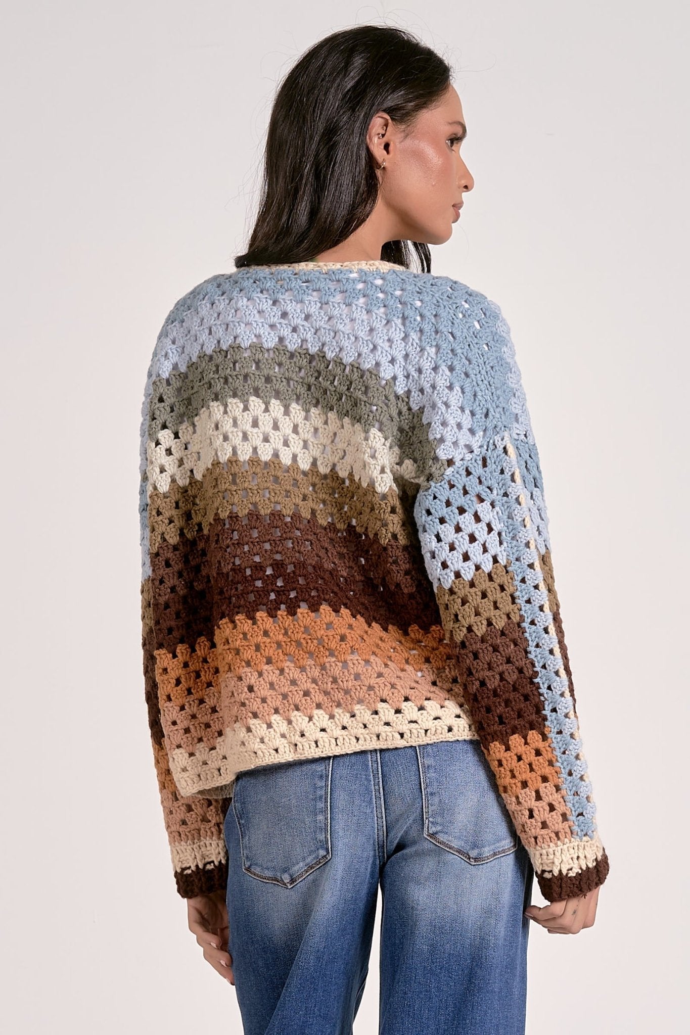 Cardigan Stripe Sweater - Mainstream Boutique