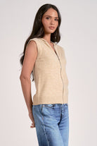 *FINAL SALE* Zip Up Hooded Sleeveless Sweater - Mainstream Boutique