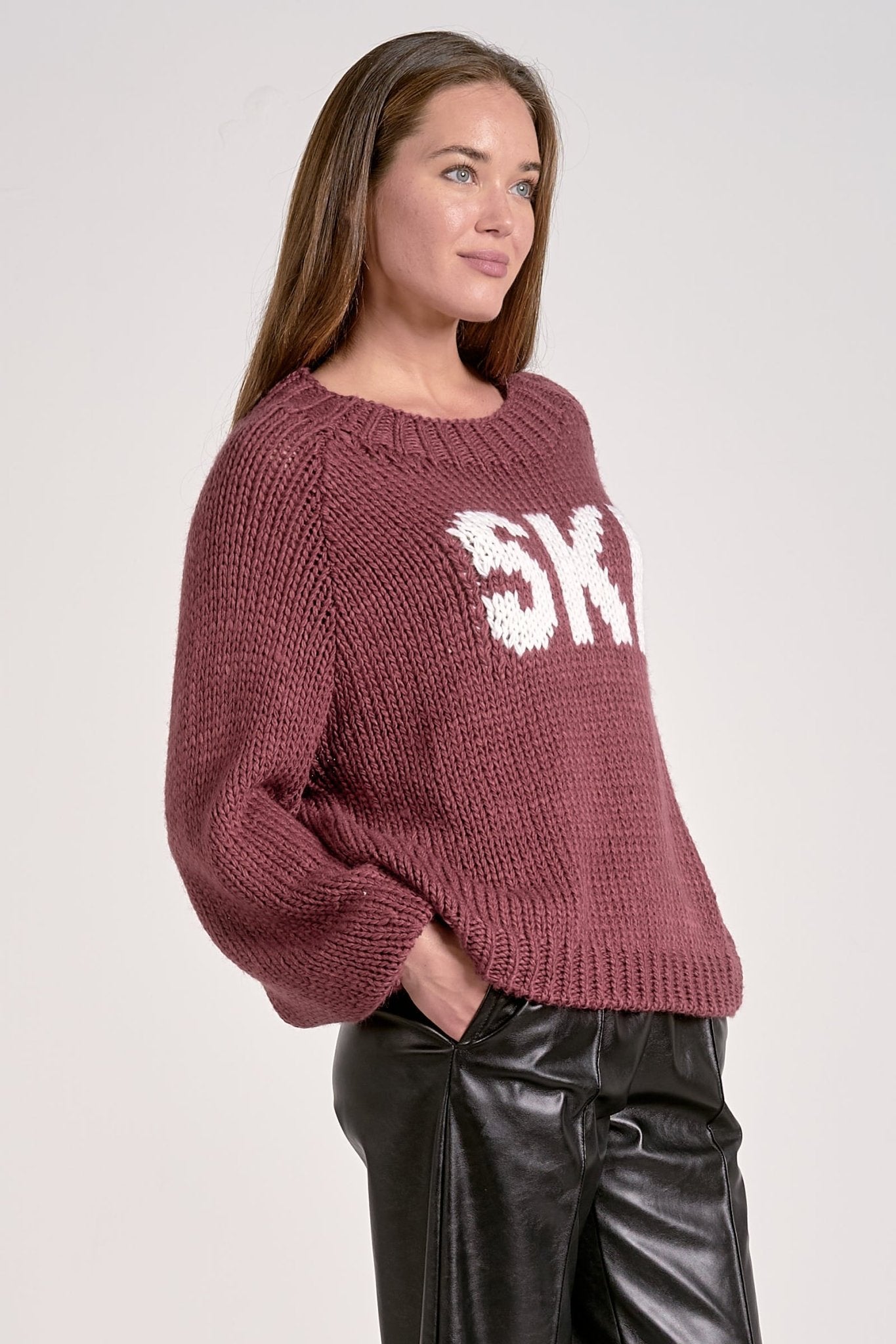 Chunky Knit "Ski" Oversized Sweater - Mainstream Boutique